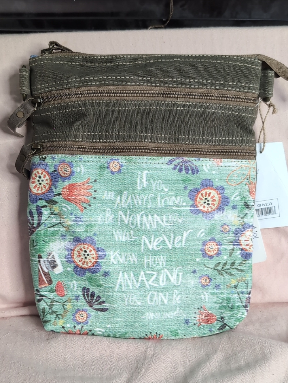 Crossbody Upcycled Canvas Ladies Bag